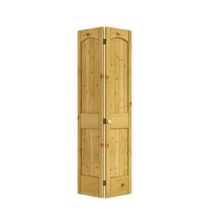 eightdoors Bi-Fold Door 30" x 80" Arch Top V-Groove w/ Hardware Knotty Pine Wood - Picture 1 of 7