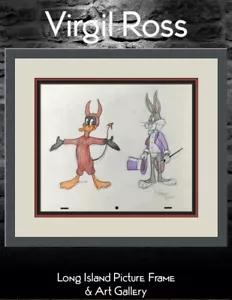 Virgil Ross Original Firmado Modelo Hoja Dibujo Lucas Pato Bichos Personalizado Enmarcado - Imagen 1 de 7