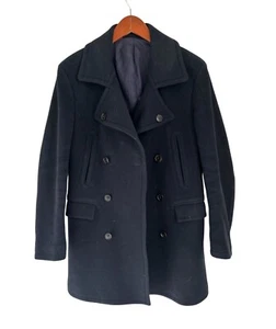 SUITSUPPLY The Navy Phoenix Pea Coat Wool Double Breasted Size 48/ US Size 38 - Picture 1 of 11