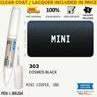 303 Touch Up Paint for MINI Black COOPER ONE COSMOS BLACK Pen Stick Scratch Chip