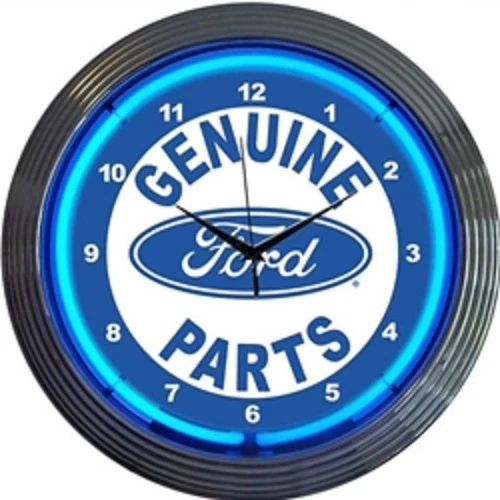 Letrero de tienda de reloj de pared automotriz piezas originales Ford neón LED neón 15" 8FRDGP Foto 1 de 1