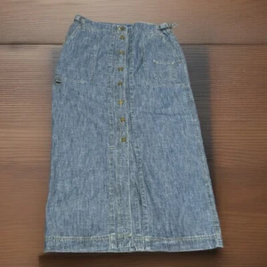 Lauren Jeans Co Ralph Lauren Womens Vintage Y2k Denim Maxi Skirt Size 8 - Picture 1 of 6