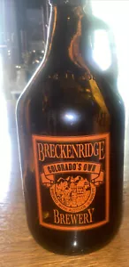 Breckenridge Brewery Brown Glass Beer Bottle With Metal Top Colorado 64 Ounces - Picture 1 of 10