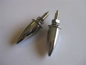 CHROME LONG BULLET NUMBER PLATE BOLTS HOTROD RATROD CUSTOM HOLDEN FORD - Bild 1 von 1