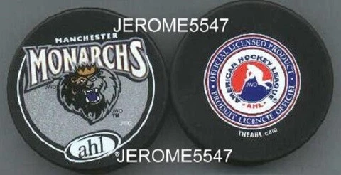AHL MANCHESTER MONARCHS 2001-2002 PUCK - First Year - #9L Cover