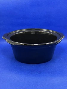 Rival Crock Pot SCV400 Ceramic Insert Stoneware Server Oval Black 4 Quart - Picture 1 of 5