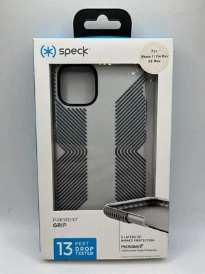 Speck Presidio Grip Series Case for iPhone 11 Pro Max (6.5") Only - Marble Grey