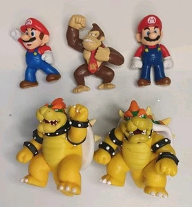 Jakks Pacific World of Nintendo Mario & DonkeyKong & Bowser Figures Lot of 5 - Picture 1 of 4