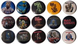 15x Iron Maiden Button Hardrock Heavy Metal - Imagen 1 de 1