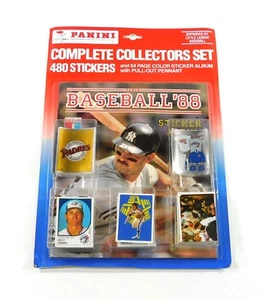 Paquete blister de béisbol Panini 1988 conjunto de fábrica con álbum de pegatinas - Imagen 1 de 2