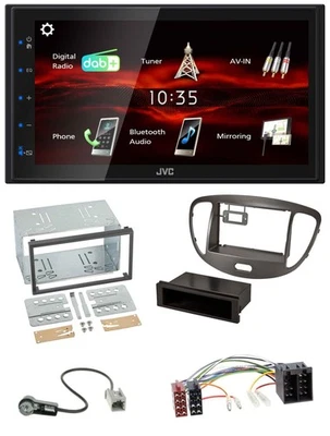JVC USB Bluetooth MP3 DAB 2DIN Autoradio für Hyundai i10 2008-13 dunkelsilber - Bild 1 von 4