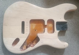 SQUIER FENDER STRATOCASTER ELECTRIC GUITAR BODY 44MM THICKNESS BARE WOOD - Picture 1 of 3