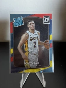 Lonzo Ball #199 Red & Yellow RC 2017-18 Panini Donruss Optic - Rated Rookie - Bild 1 von 2