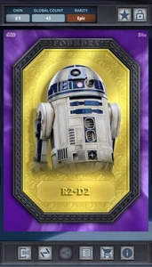 R2-D2 - Gold Base Purple Epic - Star Wars Card Trader Foundry - Picture 1 of 1
