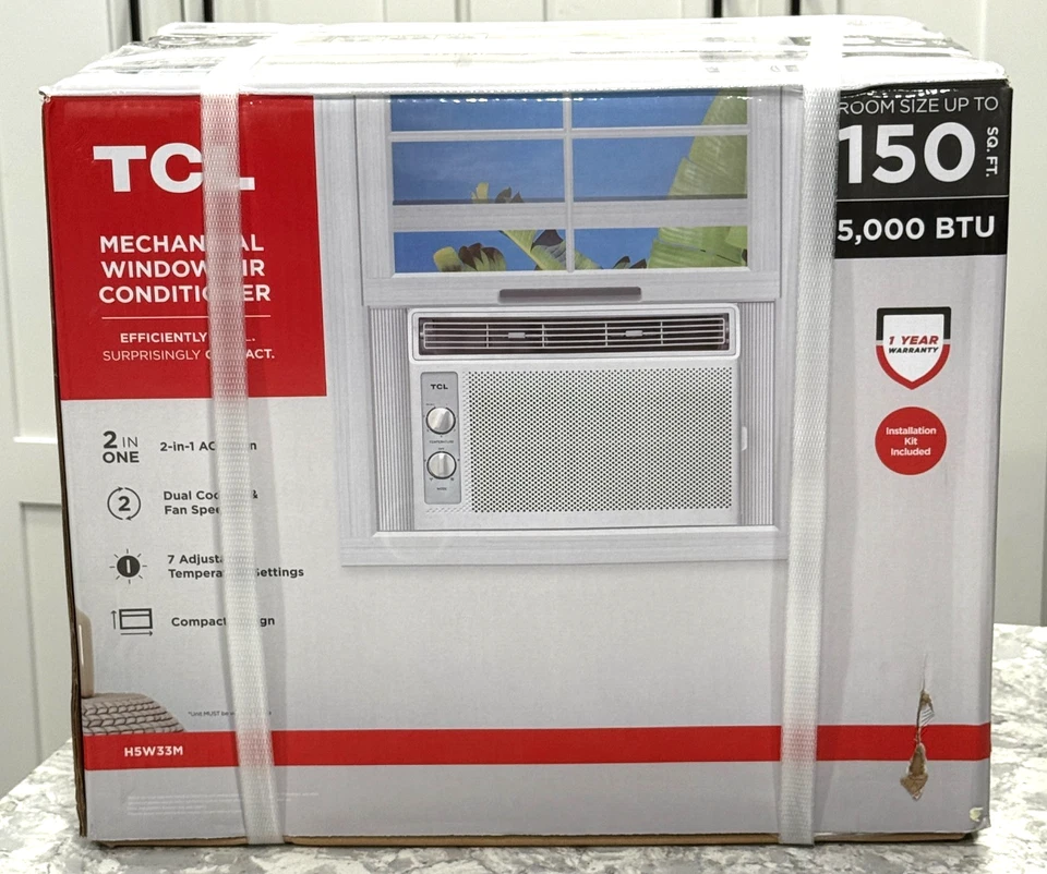 ️ TCL 5000 BTU Window Air Conditioner 150sf.ft Reusable Filter️️local Pickup