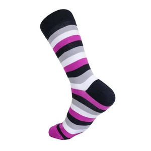 Calcetines Orgullo Asexual Rayas Arco Iris As Rayas LGBTQIA Talla M Reino Unido 4-8 - Imagen 1 de 3