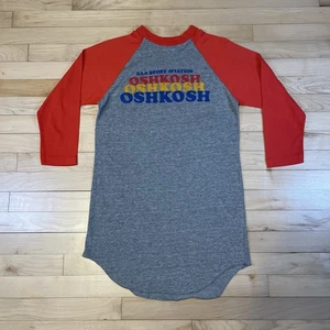 Vintage Raglan Tee Shirt Large Men’s USA EAA Sports Aviation Oshkosh 1980’s - Picture 1 of 8