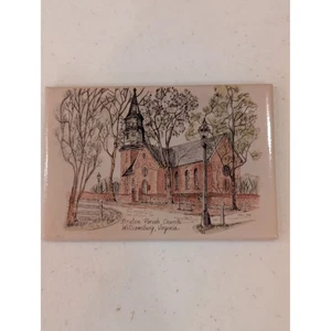 Bruton Pfarrkirche Williamsburg Virginia Souvenir Reise Magnet - Bild 1 von 2