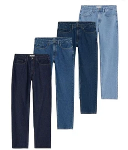 MENS STRAIGHT LEG JEAN COTTON REGULAR BASIC DENIM REGULAR FIT COMFORT PANTS m*s - Picture 1 of 9