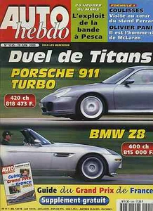 AUTO HEBDO n°1245 du 28 Juin 2000 GP FRANCE PORSCHE 911 TURBO BMW Z8 - Foto 1 di 1