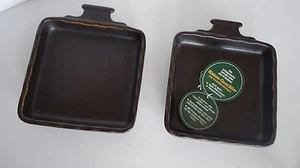 2 Melitta Friesland Katengeschirr Auflauf Schale Toast Pfännchen braun ofenfest - Bild 1 von 9