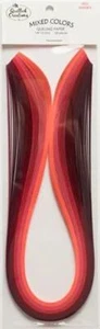 Quilled Creations, bandes de papier, teintes rouges papier quilling 1/16" (1,5 mm) - Photo 1/2