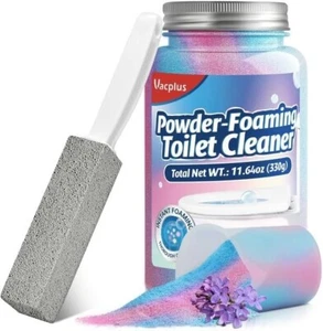 Powerful Foaming Toilet Cleaner & Pumice Brush Set Bathroom Kit 11.6oz - Picture 1 of 7