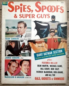 VINTAGE ADAM WEST BATMAN BURT WARD ROBIN SPIES, SPOOFS & SUPER GUYS MAGAZINE - Picture 1 of 24