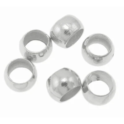 Quetschperlen 2,5x2 mm Farbe Edelstahl 500 Perlen Spacer nenad-design AN737 - Bild 1 von 4