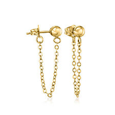 RS Pure by Ross-Simons 14kt Yellow Gold Ball Chain Drop Earrings