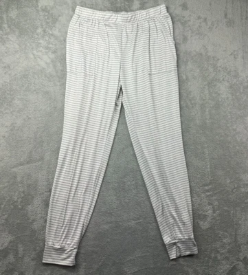 Marilyn Monroe Pajama Pants Women's Medium Gray Striped Stretch Comfy Lounge - Image 1 of 4