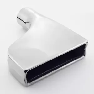 Offset 2.25" inlet Rectangle Square Exhaust Tip 10" Long Stainless Steel Rolled - Picture 1 of 5