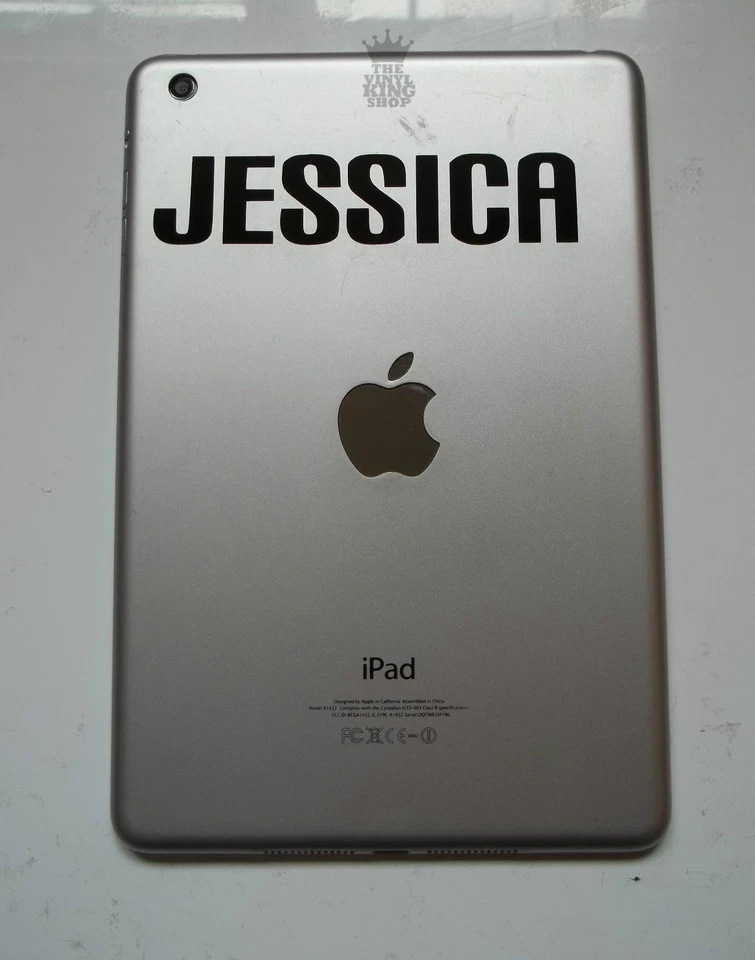 1 x Personalised Custom Name Decal - Vinyl Sticker for iPad Air Decal Block Font - Image 1 of 4