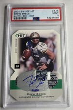 Drew Brees 2001 Sage Hit Auto Rookie Card RC PSA 9 Mint Die Cut /250 SP