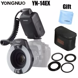 YONGNUO YN-14EX TTL Macro Ring LED Flash Light + Adapter Rings for Canon Cameras - Picture 1 of 11
