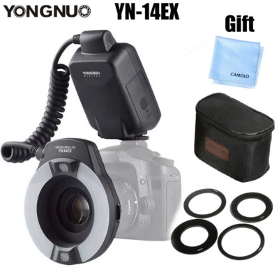 YONGNUO YN-14EX TTL Macro Ring LED Flash Light + Adapter Rings for Canon Cameras - Image 1 of 4