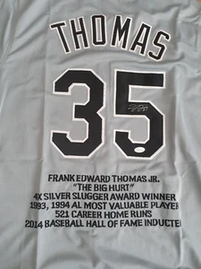 Frank Thomas signed HOF jersey with stats, embroidery and certification - Picture 1 of 1