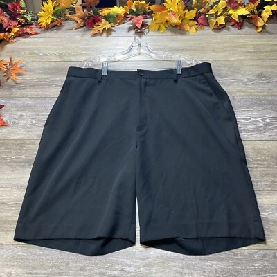 Pantalones Cortos Alan River Talla 38 Negro Chino 9” Bolsillos entrepierna Golf Absorbe la Humedad Foto 1 de 4