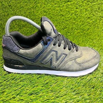 Новый баланс 574 женщин размер 8 зеленый черный Athletic кроссовки - Изображение 1 из 4