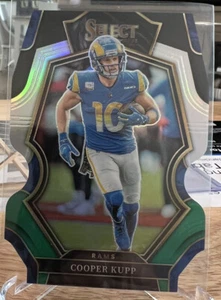 2022 Panini Select Premier Level Black and Green Prizm Die-Cut Cooper Kupp #158 - Picture 1 of 2
