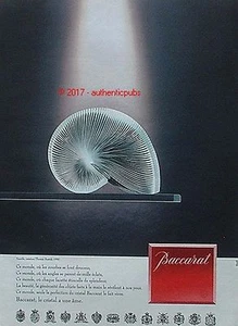 PUBLICITE BACCARAT NAUTILE CREATION THOMAS BASTIDE DE 2015 FRENCH AD ADVERT PUB - Imagen 1 de 1