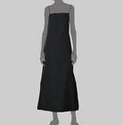 $440 Rhe Women's Black Indy Square-Neck Sleeveless Tie-Back Maxi Dress Size 34