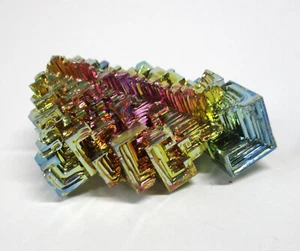 +++ Wismut Kristall Stufe -- synthetisch +++ Bismut Regenbogen Mineralien - Picture 1 of 3