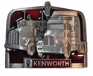 Kenworth Trucks Logo Zinnoberfläche Emaille Metall Gürtelschnalle - Bild 1 von 1