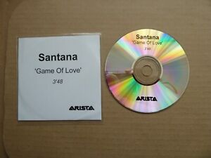 SANTANA - GAME OF LOVE - CDR / ACETATE PROMO CD SINGLE IN PVC SLEEVE - BOX 10