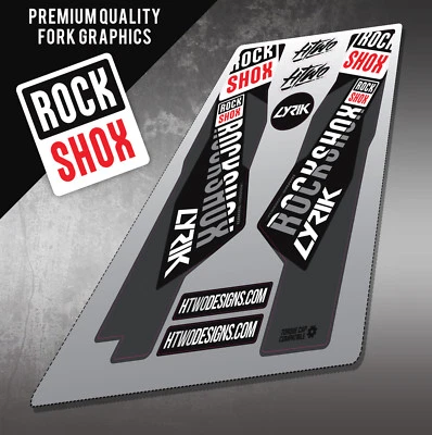 MOUNTAIN BIKE FORK STICKERS FOR ROCKSHOX LYRIK / PIKE SUSPENSION GRAPHICS DECALS - Image 1 of 4