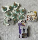 Lot Of Enfamil Nipples/Avent 2-Pack Pacifiers (0-6M)/Safety Latches