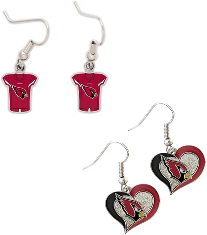 Bundle: Arizona Cardinals Jersey and Swirl Heart Earrings Cover