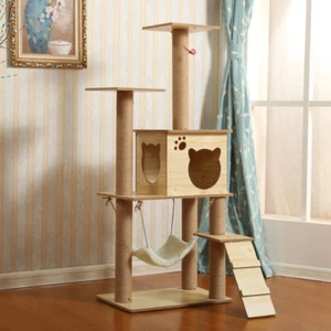 Árbol para gatos árbol rascador para gatos árbol rascador gatos grandes árbol trepador tumbona 130CM - Imagen 1 de 12