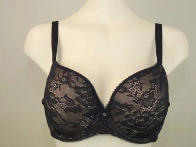 Sujetador con aros forrado camiseta finura encaje Wacoal 853201# talla 32 D EE. UU. Foto 1 de 4